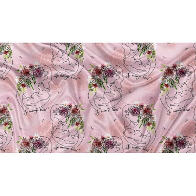 Printed Cuddle Minky Allaitement Floral - PRINT IN QUEBEC IN OUR WORKSHOP
